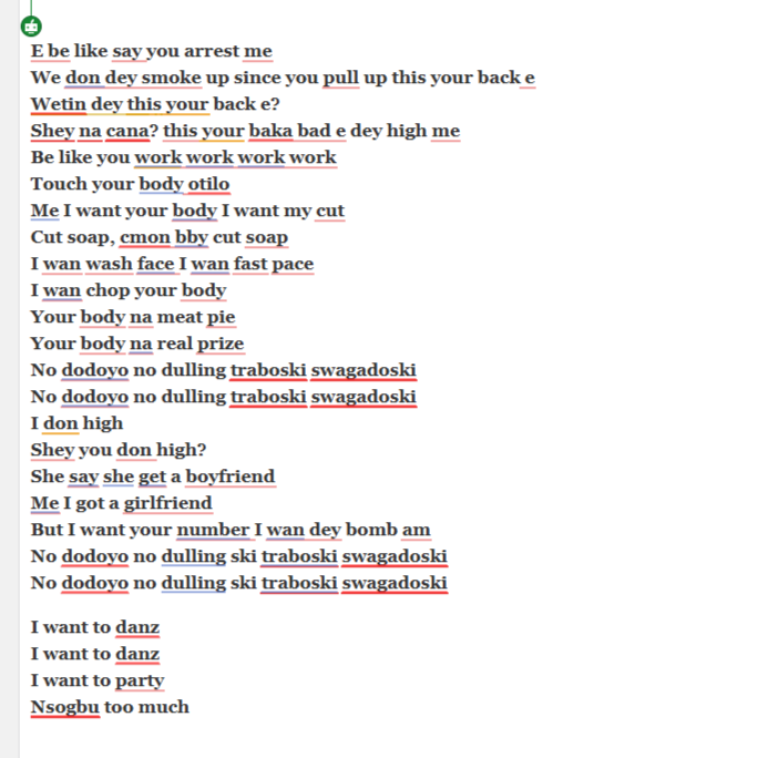 Ckay Ft. Mavo - Body Danz (Lyrics)