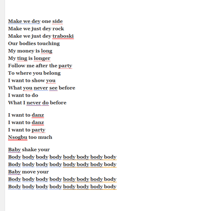 Ckay Ft. Mavo - Body Danz (Lyrics)