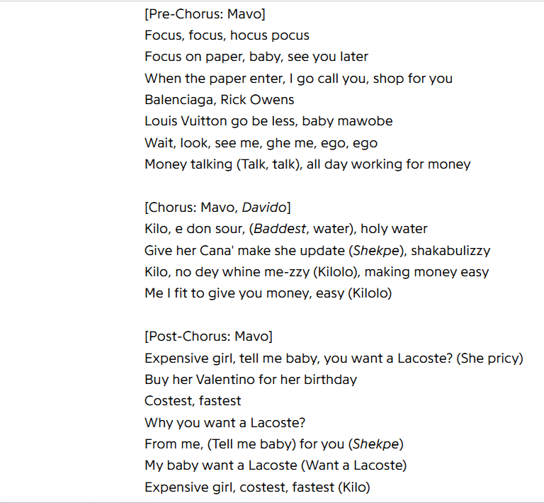 Mavo Ft Davido – Shakabulizzy II (Remix) Lyrics